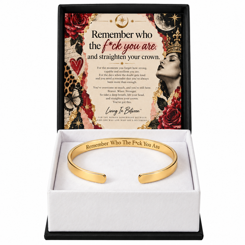 Remember Who the F*ck You Are Engraved Cuff Bracelet  Jewelry