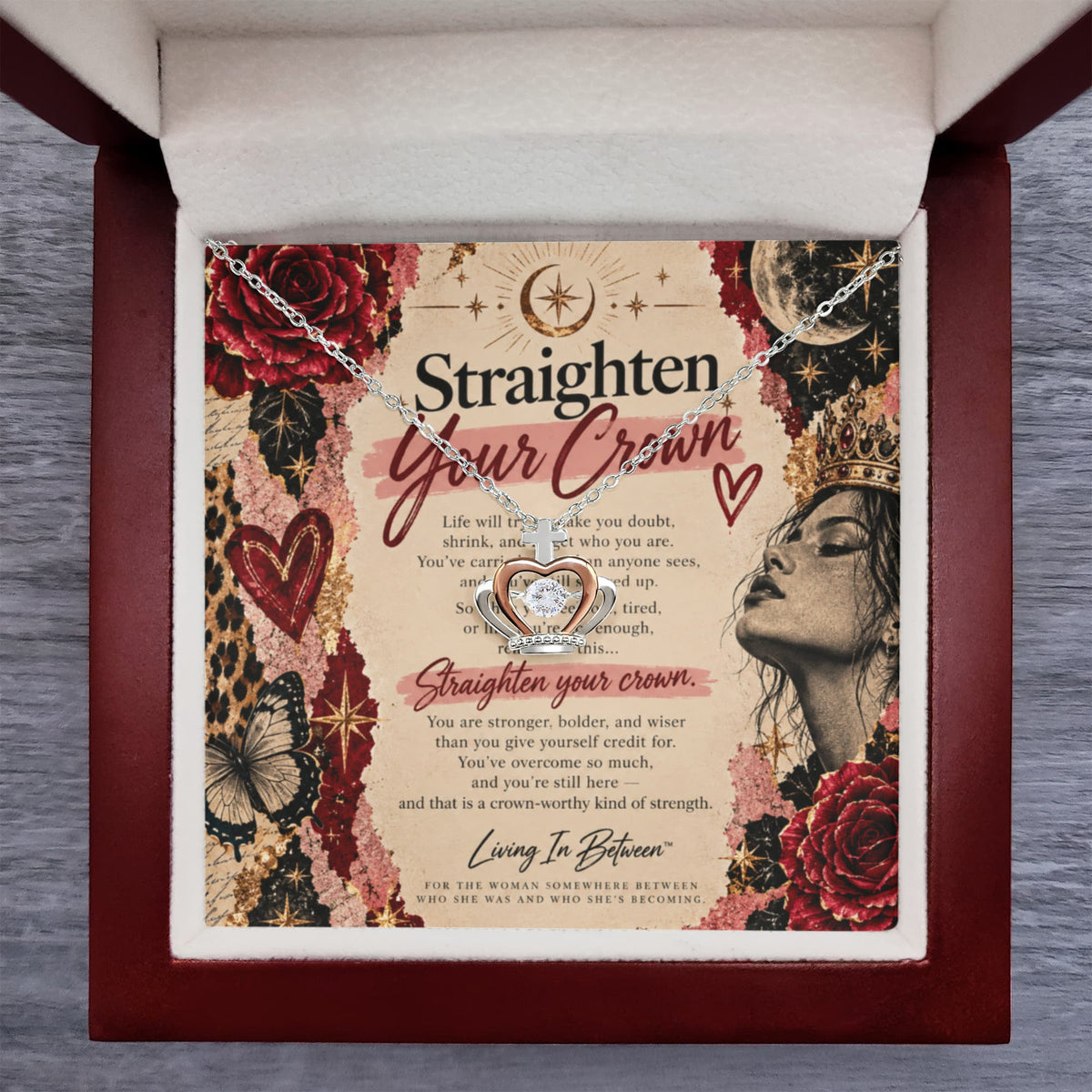 Straighten Your Crown Necklace – Strength & Empowerment Gift for Women  Jewelry